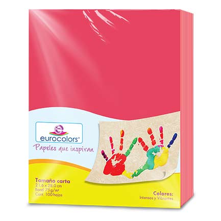 Eurocolors Cut Paper Letter Red Pk/100