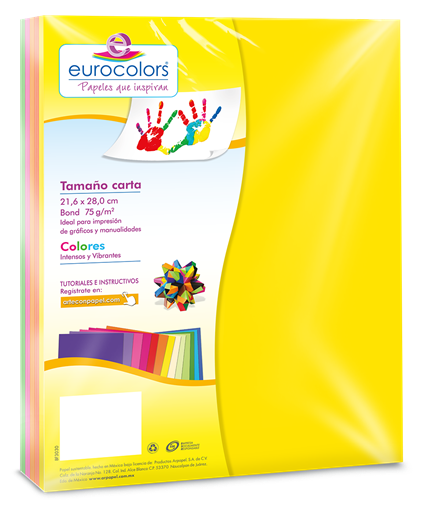 Cut Paper Eurocolors Letter Rainbow Neon P/100
