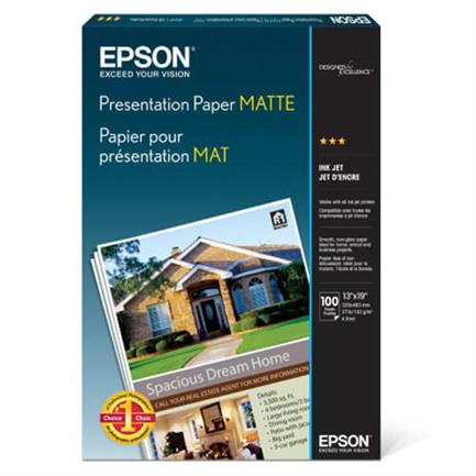 Epson PQ Ink Jet Super B Paper 13" x 19 100 SH