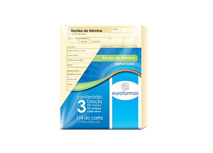 PAYSLIP EUROFORMAS 1/A ACCOUNT 3 BLOCKS