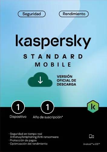 Licencia Antivirus ESD Kaspersky Standard Mobile 1 Año 1 Dispositivo
