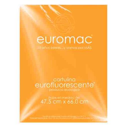 EUROMAC FLUORESCENT PAPAYA CARDSTOCK 47.5X66CM PK/10