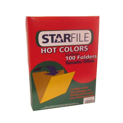 FOLDERS MAPASA HOT COLORS BLUE LEGAL SIZE P/100
