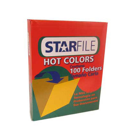 FOLDERS MAPASA HOT COLORS ORANGE LETTER SIZE P/100