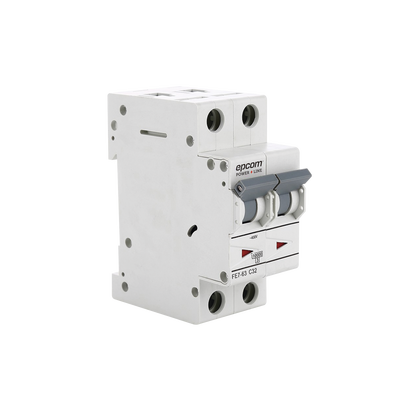 Protección Térmica/ Interruptor 2P, 32A,  Corriente Alterna  400 V CA para Aplicación Fotovoltaica Montaje Riel DIN