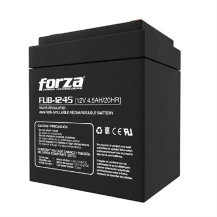 Forza FUB-1245 Sealed Lead-Acid Rechargeable Battery 12V 4.5Ah AGM Maintenance-Free Black