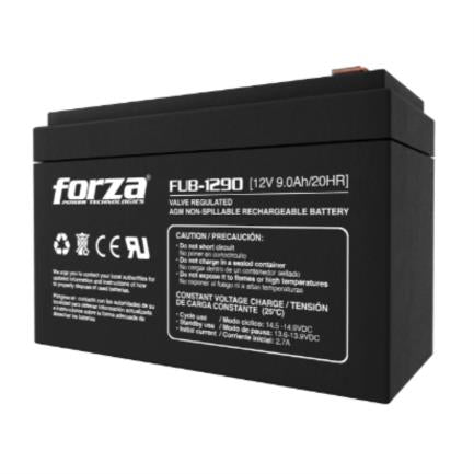 Forza FUB-1290 Sealed Lead Acid Battery 12V/9Ah Rechargeable AGM Maintenance-Free