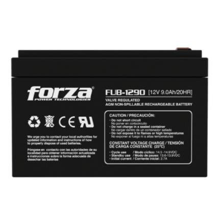 Forza FUB-1290 Sealed Lead Acid Battery 12V/9Ah Rechargeable AGM Maintenance-Free
