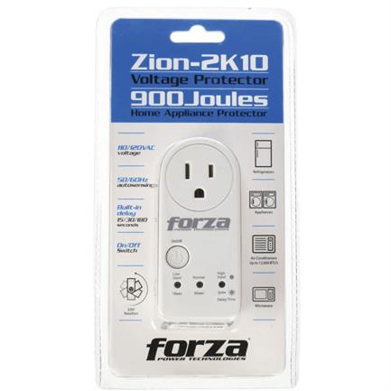Forza FVP-1201B Voltage Protector 900J/1800W Protection Capacity and 350° Rotating Timer RJ45-120V White