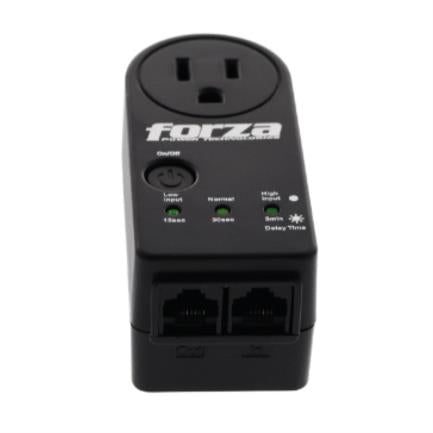 Forza FVP-1201N 900J/1800W Voltage Protector with Surge Protection, Timer, and 350° Rotating Outlets - Black