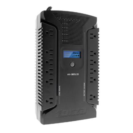 UPS Forza HT-1000LCD Interactive 1000VA/600W 12 Outlets Coax USB Desktop 120V Black