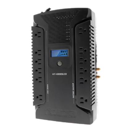 UPS Forza HT-1000LCD Interactive 1000VA/600W 12 Outlets Coax USB Desktop 120V Black