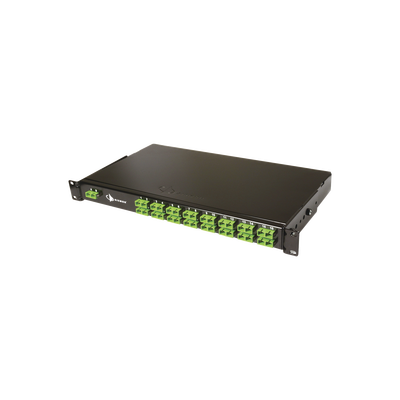 Splitter PON Tipo Panel de 1X32, con Conectores SCU de Entrada y SCU de Salida, 1UR, Color Negro