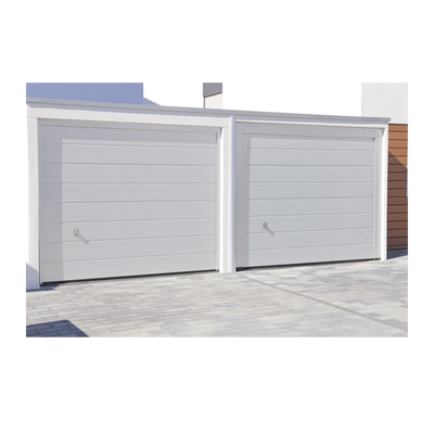 Puerta de Garage de Alta Calidad / Linea Central / Color Blanco 10X8 pies,  AISLADA, Estilo Americana.
