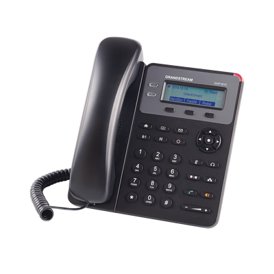 Teléfono IP SMB de 1 Línea, 1 Cuenta SIP con 3 teclas de función programables y conferencia de 3 vías. 5Vcc