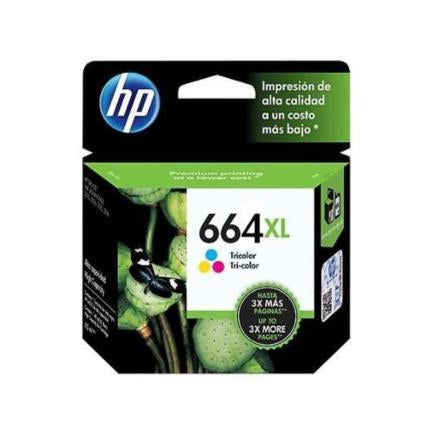 Tinta HP 664XL Tricolor Alto Rendimiento