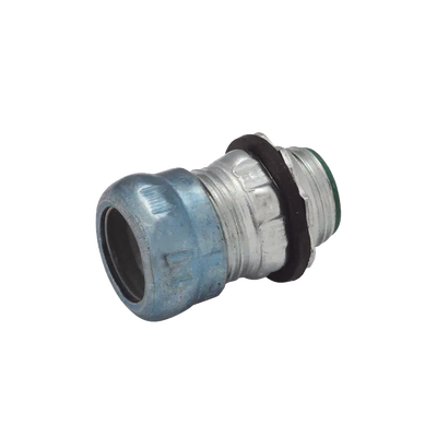 Conector de Compresión Impermeable Aislado de Acero Galvanizado para Pared Delgada de 1 1/2" .