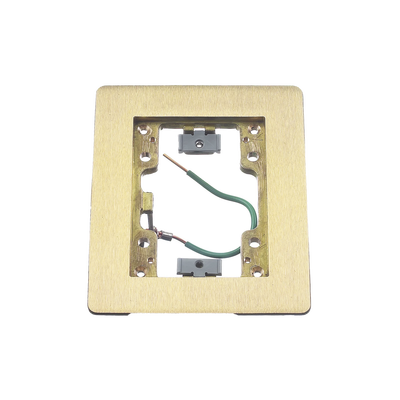 MMARCO D/LATON CEPILLADO P/CAJA D/PISO RECTANGULAR PARA 1 GANG, 6 IN X 4.85 IN.