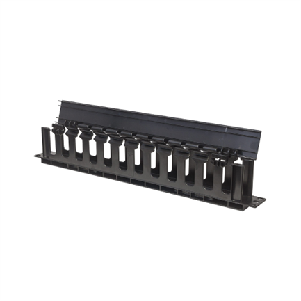 Organizador Intellinet Cables 19" 1U Horizontal Plástico Color Negro
