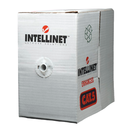 Intellinet UTP Cat5e Network Cable Coil 305m Solid Copper Gray