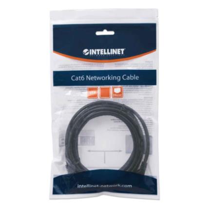 Intellinet Network Cable Cat6 UTP RJ45 M-M 0.5m Black