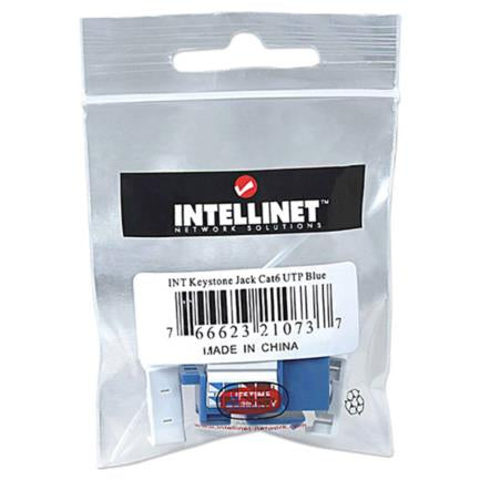 Jack Intellinet Cat 6 de Impacto(Keystone) Color Azul