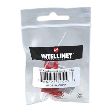 Jack Intellinet Keystone Impact RJ45 Cat5e Red