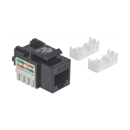 Jack Intellinet RJ45 CAT 6 Keystone Impact Type Black