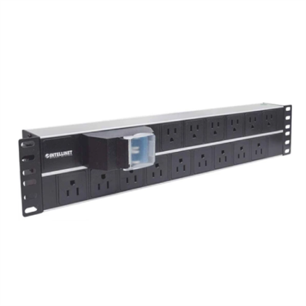 Intellinet PDU Power Strip 15-Outlet 2U Rackmount 19" EU Type Plugs (NEMA 5)