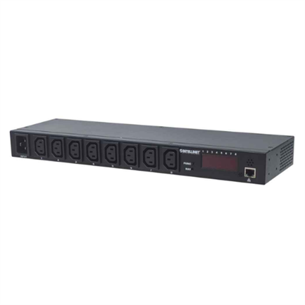 Intellinet PDU Power Strip 8-Outlet 19" Rackmount Black