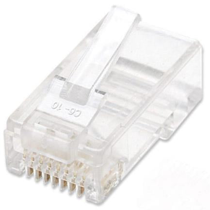 Intellinet RJ45 Cat 5e UTP Solid 15 Micron Plug, Tub/100 Pcs