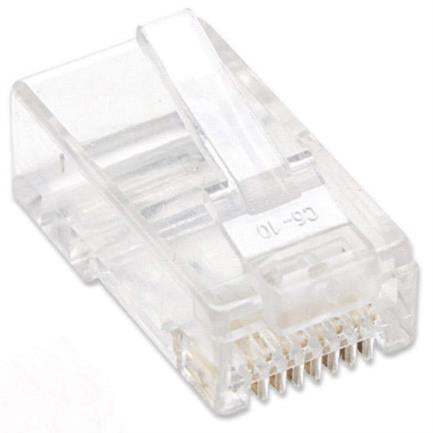 Intellinet RJ45 Cat 5e UTP Solid 15 Micron Plug, Tub/100 Pcs