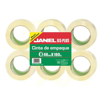 TAPE JANEL PACKAGING TRANSP .048X100MTS PACK W/6