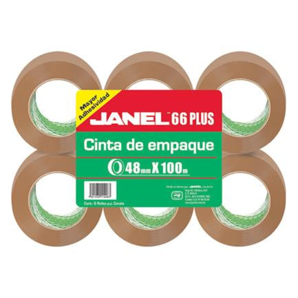 TAPE JANEL CINNAMON PACKING .048X100MTS PACK W/6