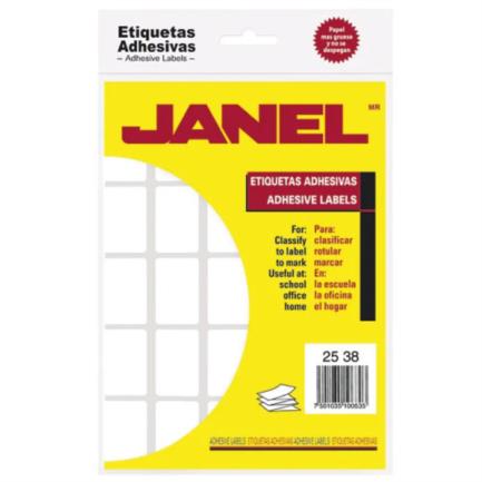 Janel Self-Adhesive Labels 25x38mm Pk/500 #7