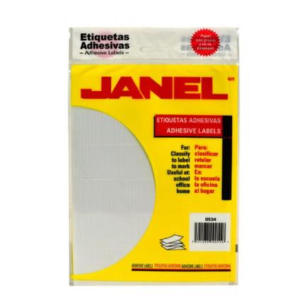 Janel Classic Adhesive Labels No. 21 05x34mm Pk/2484