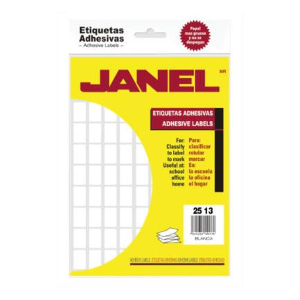 Janel Adhesive Label 25x13mm Pk/1440 #8