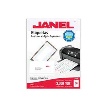 JANEL LASER LABEL 25X67 100H C/3000