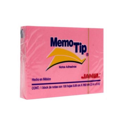 Janel Memo Tip 2x3" Neon Colored Sticky Notes