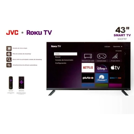 JVC 43" Smart TV Roku FHD SI43FRF Frameless TV