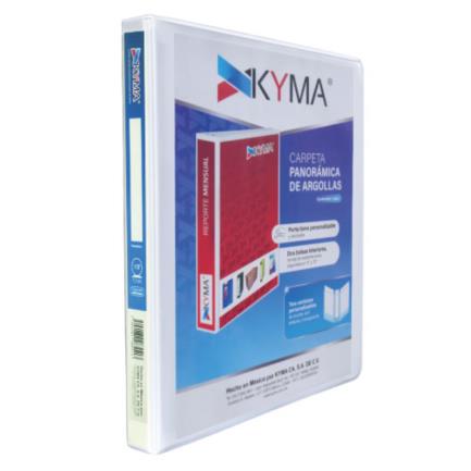 Kyma Panoramic Vinyl Folder Legal Size 1/2" O-Ring White