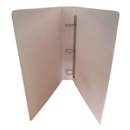 Kyma Panoramic Vinyl Binder, Legal Size, 1 1/2" O-Ring, White