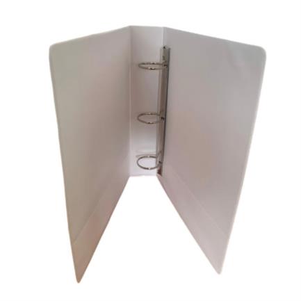 Kyma Panoramic White Vinyl O-Ring Binder, Legal Size, 2"