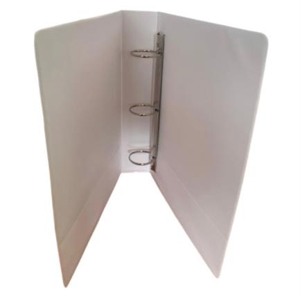 Kyma Panoramic Vinyl Legal Size 3" O-Ring White Binder