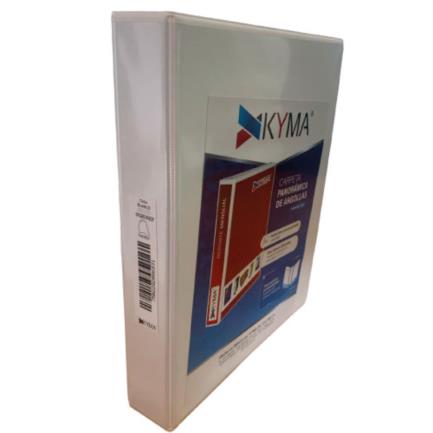 Kyma Panoramic Vinyl Folder Legal Size 1 1/2" D-Ring White