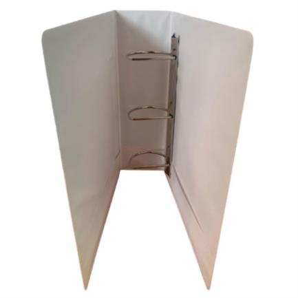 Kyma Panoramic Vinyl Legal Size 3" D-Ring Binder White