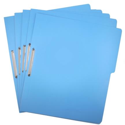 Kyma Pressboard Folder with Fastener 8cm Letter Size Light Blue Pack of 5