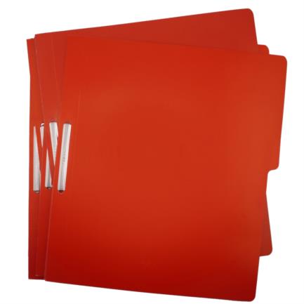 Kyma Pressboard Folder with Fastener 8cm Letter Size Red Pack of 5