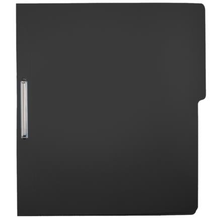 Kyma Pressboard Folder with Fastener, 8cm, Letter Size, Black, Pack of 5