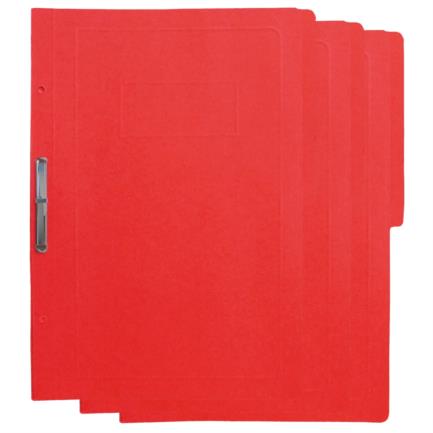 Kyma Pressboard Folder with Fastener 8cm Legal Size Red Pack of 3